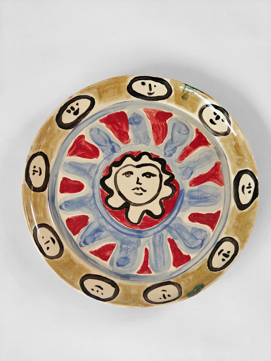 Assiette "Les visages fleurs" 01