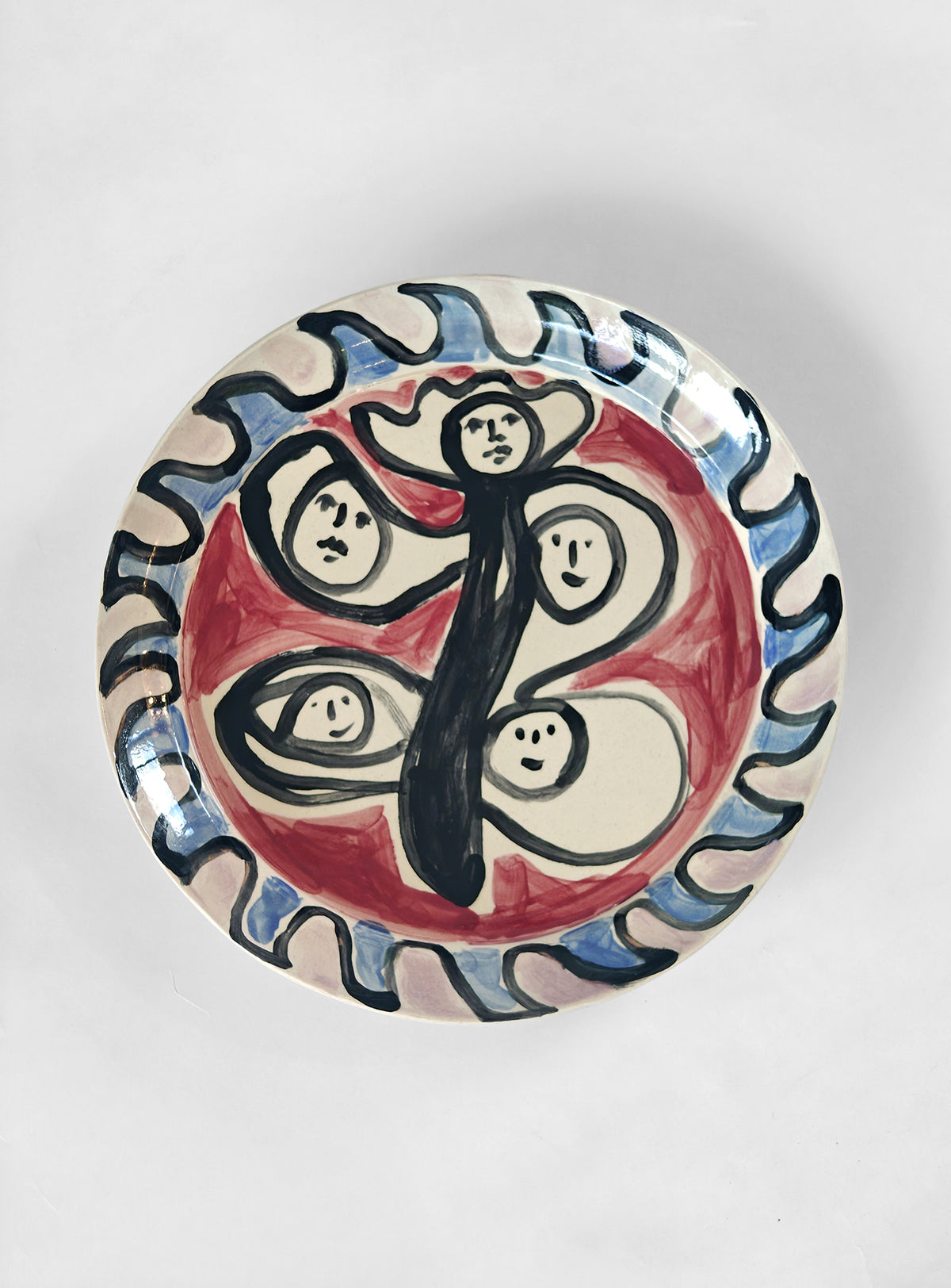 Assiette "Les visages fleurs" 02