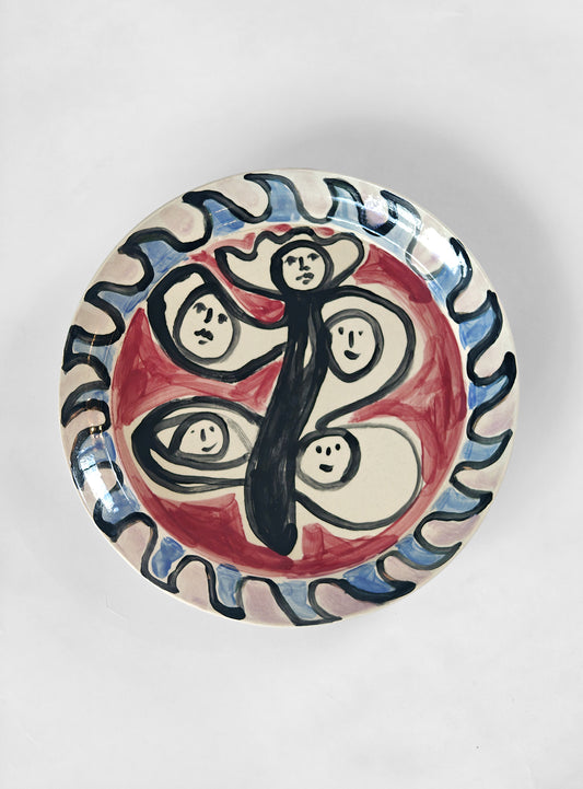 Assiette "Les visages fleurs" 02