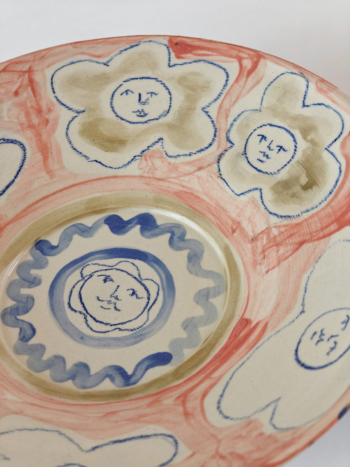 Assiette "Les visages fleurs" 03