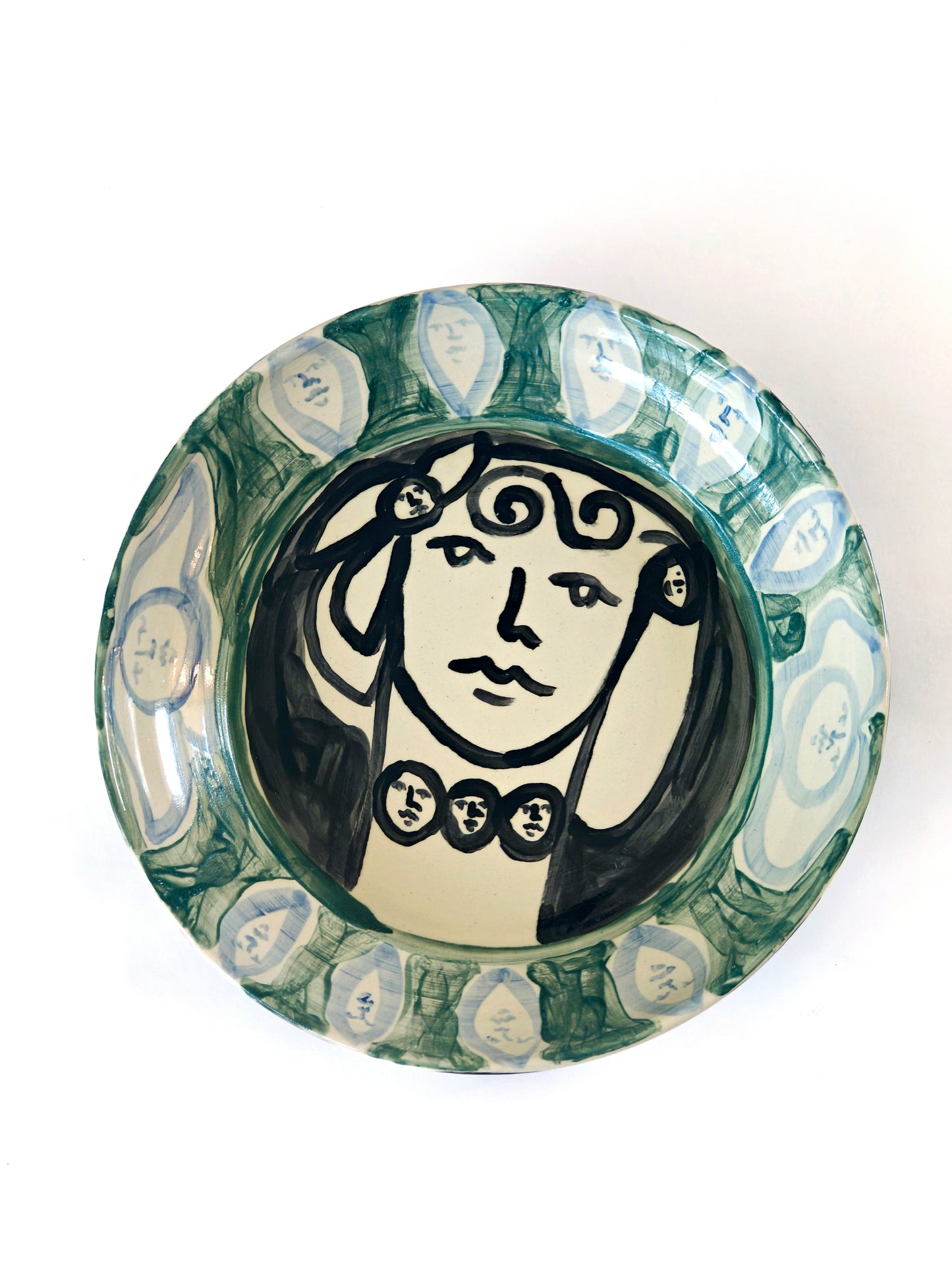 Assiette "Les visages fleurs" 04