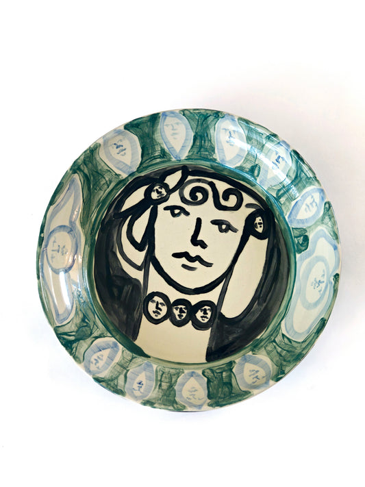 Assiette "Les visages fleurs" 04