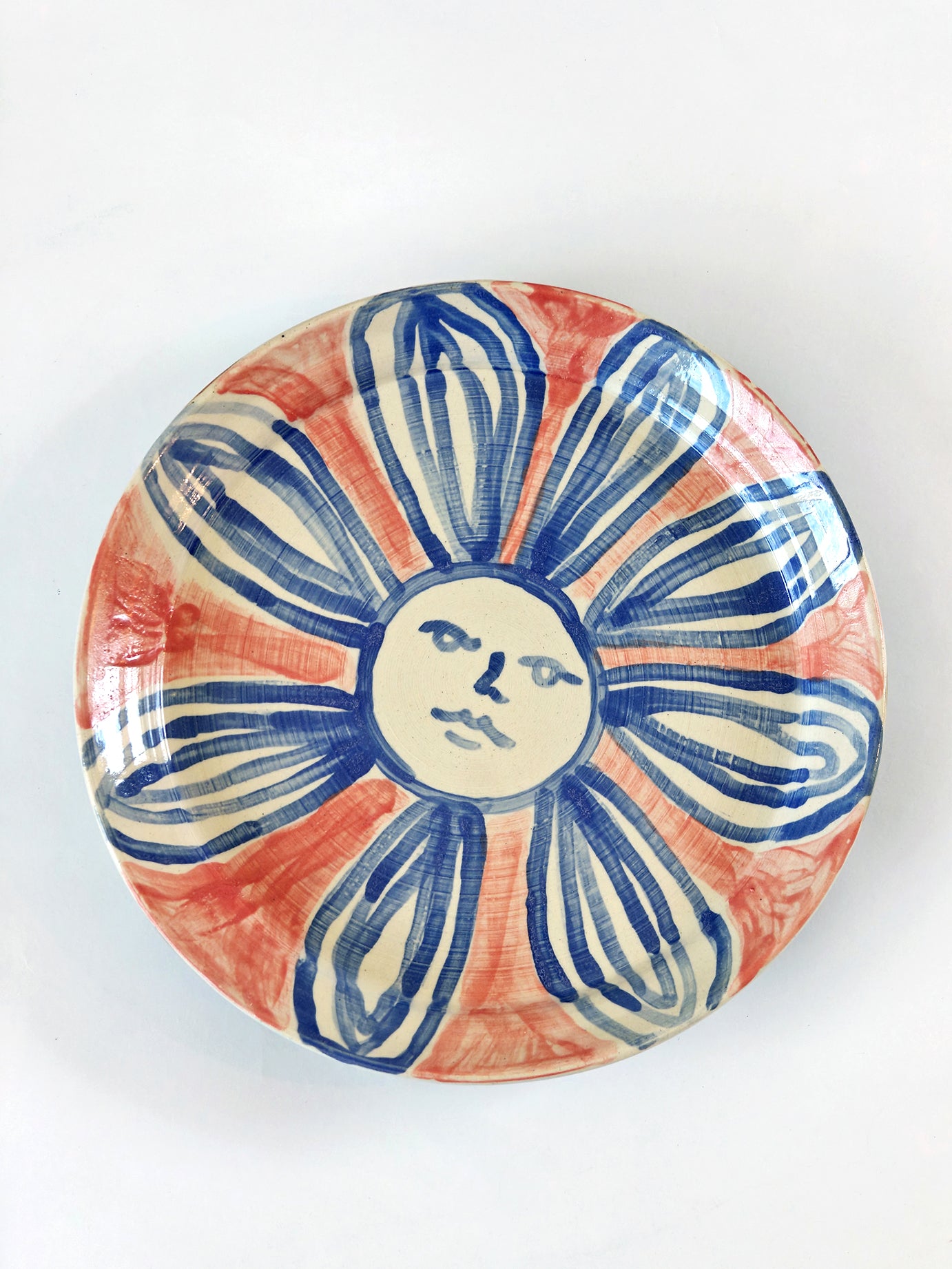 Assiette"Les visages fleurs" 05