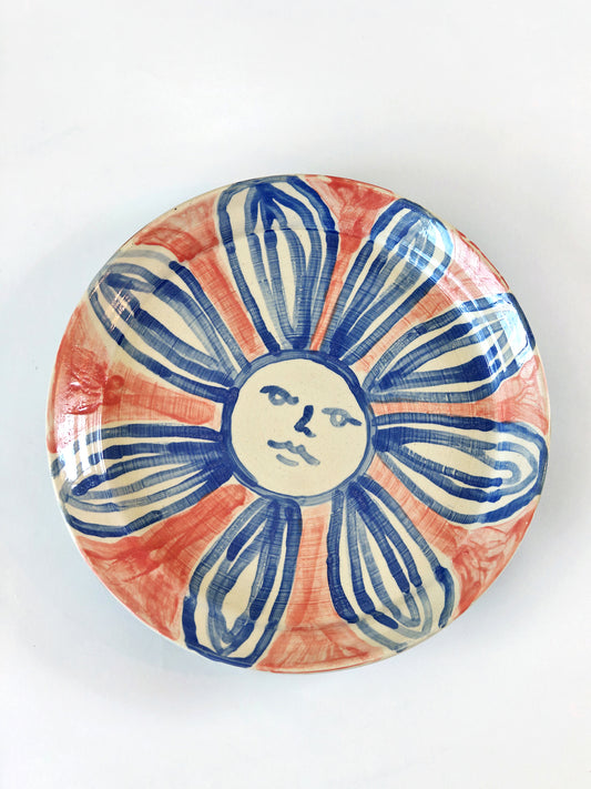 Assiette"Les visages fleurs" 05