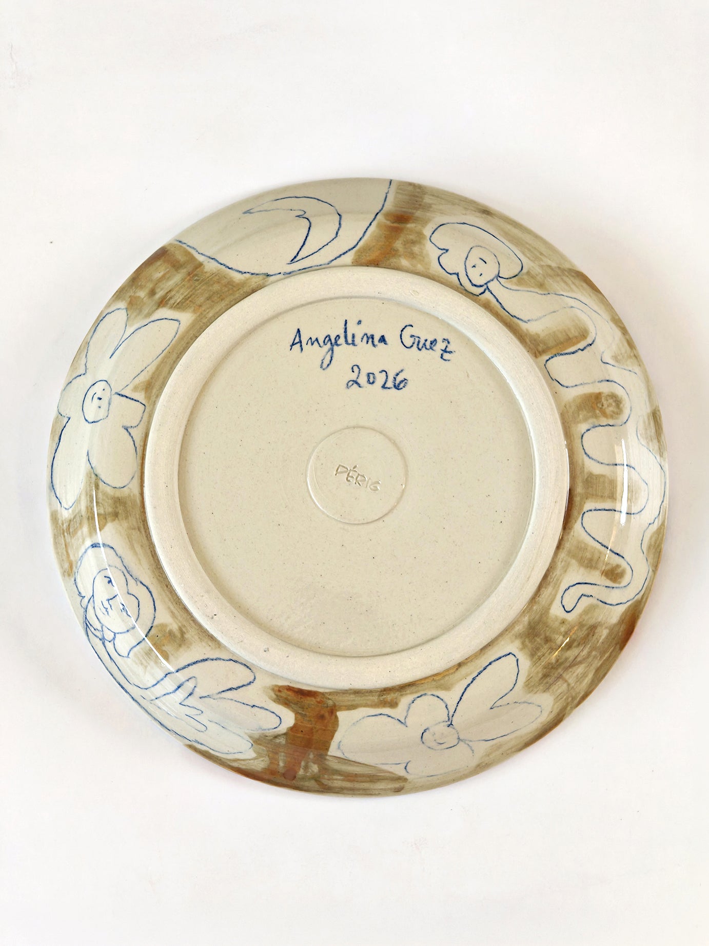 Assiette"Les visages fleurs" 05