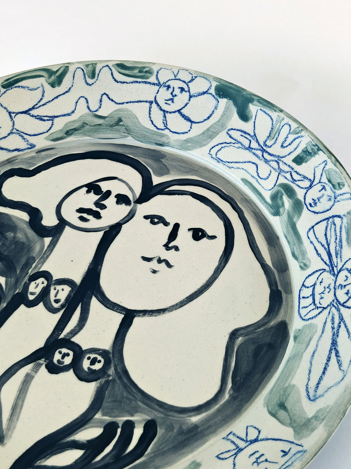 Assiette "Les visages fleurs" 08